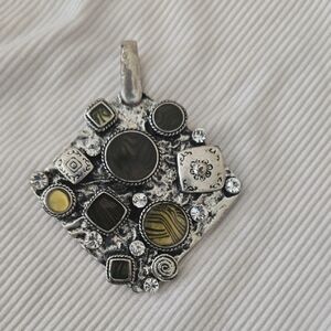 Premier Design, Silver and Black Geometric Pendant